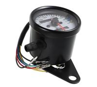 ELAYARD Universal Motorcycle Retro Speedometer Tachometer Gauge, Dual Scale Mechanical Meter with Black Case White Dial, High Precision Mini Motorbike Speed Display for Modification