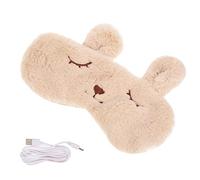 ELAYARD USB Heated Eye Mask with Temperature Soft Warm Electric Eyeshade for Sleeping USB Powered Steam Eye Pad and Dark Circles Skin Friendly Warm Compress Cover for Night Use