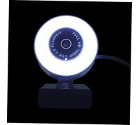 ELAYARD USB Webcam with Microphone and Ring Light High Definition Live Streaming Camera for Video Conferences Touch Control Brightness for Online Courses and Video Chats