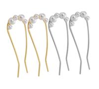 ELAYARD Vintage Hairpin 4Pcs U Shaped Hairpins Alloy Secure Hairstyle for Daily Life and Occasions