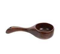 ELAYARD Vintage Wooden Tablespoon with Short Handle Smooth Multifunctional Water and Soup Scoop for Kitchen and Salad Bowls Red Lacquered Wood Easy to Clean and Practical Gift