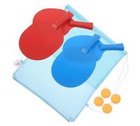 ELAYARD Vision Friendly Table Tennis Paddle Set Lightweight Ergonomic Plastic Rackets with Balls and Storage Bag for Outdoor Play and Early Vision Protection