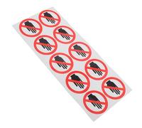 ELAYARD Waterproof Do Not Touch Warning Sign Sticker, Industrial Safety Label for Machines, 10pcs round Prohibition Warning Stickers for Warehouse, Factory, Laboratory Use