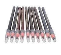 ELAYARD Waterproof Eyebrow Pencils 10pcs Set with Soft Tear-off Roll Paper Tips Multi-color Makeup Eyebrow Pens for Women and Girls Eye Makeup