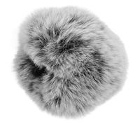 ELAYARD Windproof Artificial Fur Mic Cover for Microphone Protection Stable Soft Microphone Fur Protector for Conference Stage Ktv News Interview Outdoor Use Noise Reduction Accessory