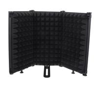 ELAYARD Windproof Shield and Eva Sponge Microphone with Foldable Iron Frame with Multi-layer Sound Absorption Adjustable Size Noise Reduction Microphone Filter Cover for Recording