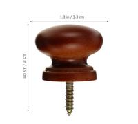ELAYARD Wood Round Door Handles 8pcs Solid Self-Tapping Knobs for Cabinet Drawers Wardrobes Practical Furniture Hardware