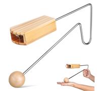 ELAYARD Wood Vibraslap Percussion Instrument with Resonant Sound for Band and Rhythm Music Easy to Play Handheld Latin Musical Instrument with Elegant Polished Finish Suitable for