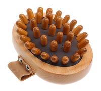 ELAYARD Wooden Acupressure Massage Tool Spa Massager for Belly and Back Handheld Massage Brush Essential Oil for Home Use Relaxation and Pain Relief