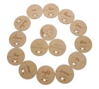 ELAYARD Wooden Milestone Growth Cards with Natural Design Newborn Monthly Photo Prop for Progress Recording and Keepsake Gift