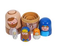 ELAYARD Wooden Russian Nesting Dolls Hand-painted Traditional Matryoshka for Creativity Development and Home Decoration
