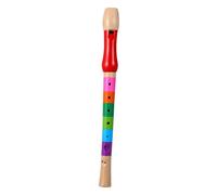 ELAYARD Wooden Soprano Recorder Music Flute for Beginners Easy Tune Playing Hand Coordination Practice Natural Wood Instrument Random Color Random Color