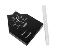 ELAYARD Wooden Wifi Password Sign with Erasable Board and Stand Scratch-resistant Desk Display for Home Office Cafe Restaurant Elegant Wireless Network Reminder for Guests and Business Use