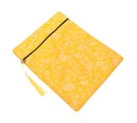 ELAYARD Yellow Buddhist Silk Book Wrap Bag Cloth Scripture Organizer Pouch for Bible Confucian Texts Easy Clean Fabric with Spacious Interior and Cultural Motif