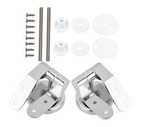 ELAYARD Zinc Alloy Toilet Seat Hinge with Screw Fixings Durable Corrosion Resistant Toilet Lid Brackets Replacement Strong Load Bearing Accessory Easy to Install