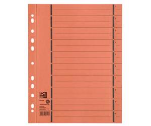 Elba 06456OG Reference Dividers Perforated Numbered 1-10 Lined Imprint Recycled