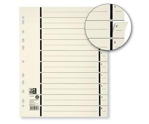 Elba 06457CH Divider for DIN A4 Strong Card Recycled 230 g/m2 Chamois Pack of 10