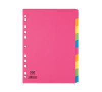 Elba 10-Part Manilla Bright Dividers 160gsm A4 Assorted 400008300
