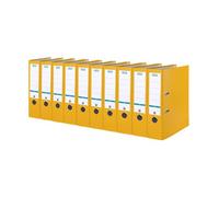 Elba 10 x A4 Smart Pro 8 cm Wide Plastic Outer Folder - Yellow