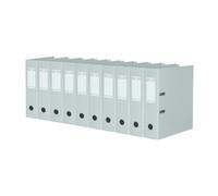 Elba 10 x A4 Strong Line 8cm Wide Grey Plastic Folders