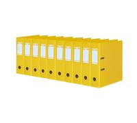 Elba 10 x A4 Strong Line 8cm Wide Plastic Folder - Yellow