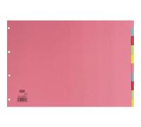 Elba Card Divider Europunched 10-Part A3 Assorted - 100080772