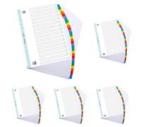 Elba 100204629 A4 Extra-Wide Mylar Index - Multi Coloured (Pack of 5)