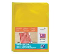 Elba 100206722 Corner-Opening Pockets High Strength A4 Smooth PVC Yellow Pack of 10