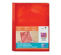 Elba 100206723 Corner-Opening Pockets High Strength A4 Smooth PVC Pack of 10 Red