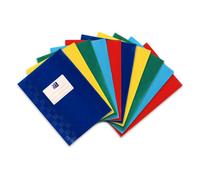 Elba 100800039 Notebook Covers A4 Pack of 10 Embossed Raffia Design Book Cover in 5 Colours Assorted Book Cover Flexible and Wipe-Clean