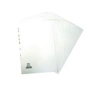 Elba 12-Part (Pack of 2) Divider 160gsm Multipunched A4 White 400007502 + FINCHLEY Pen Free