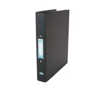 Elba Plastic Ring Binder A4 25mm Capacity 35mm Spine 2 O-Ring Black (Pack 10) 400001512