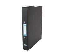 Elba Plastic Ring Binder A4 25mm Capacity 35mm Spine 2 O-Ring Black (Pack 10) 400001512