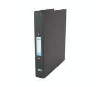 Elba Plastic Ring Binder A4 25mm Capacity 35mm Spine 2 O-Ring Black (Pack 10) 400001512