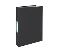 Elba Ring Binder A4+ 25mm Capacity 30mm Spine Paper On Board 2 O-Ring Black (Pack 10) 400033495