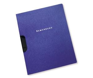 Elba 36411DB Applications Folder 2 Part High Quality Cardboard for 30 DIN A4 Pages with Clip Fix System Set of 10 Dark Blue