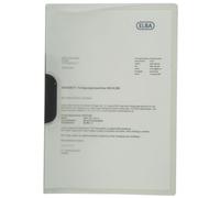 Elba 36490FL Clip Folder with Clip Fix System PP 0.5 mm for 30 DIN A4 Sheets 10 Pieces Colourless