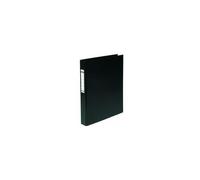 Elba Plastic Ring Binder A4 25mm Capacity 35mm Spine 2 O-Ring Black (Pack 10) 400001512