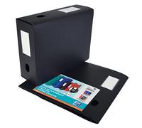 Elba 64913 Memphis File Box Polypropylene 100 mm Spine 240 x 320 mm Plastic Black