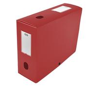 Elba 64916 Memphis File Box with Flat Spine 100 mm Polypropylene 240 x 320 mm Plastic Red