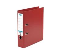 Elba A4 Lever Arch File, 570 Sheet Capacity, 80mm spine, Strongline Plastic on Board, Single, Red