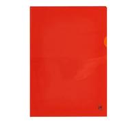 Elba 76442OG Flush Folder See-Through for DIN A4 PVC Strengthened Film 150 Micron Pack of 25 Orange