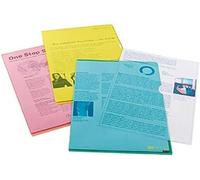 Elba 76442VI Flush Folder See-Through for DIN A4 PVC 150 Micron Pack of 25 Blue