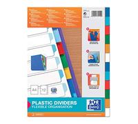 Elba 785315 A4 12 Positions Polypropylene Divider - Assorted Colours