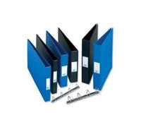 Elba A3 Ring Binder PVC Upright 4 D-Ring 40 mm Capacity, Portrait Layout, Black, Pack of 2