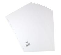 Elba A4 10-Part Card Divider - Manila White, Multi-Punched, 160Gsm
