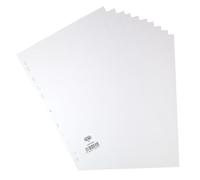 Elba A4 10-Part Card Divider - Manila White, Multi-Punched, 160gsm