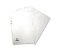 Elba 12-Part Divider 160gsm Multipunched A4 White 400007502