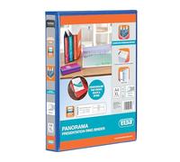 Elba A4 2 D-Ring Binder, 25mm capacity, 40mm spine, Presentation Folder with Customisable Cover, Portrait, Blue (Single)