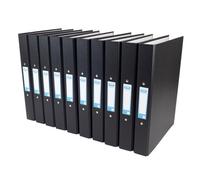 Elba Ring Binder A4+ 25mm Capacity 30mm Spine Paper-on-Board 2 O-Ring Black Pack of 10 400033495